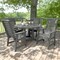 Highwood Usa Weatherly 5pc Round Outdoor Patio Furniture Dining Set AD-DNW48-CGE - alternate 2